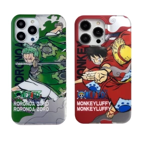 One Piece: Luffy D Monkey-Red/ Roronoa Zoro-Green Phone Case-Vers 01 (For iPhone Models)