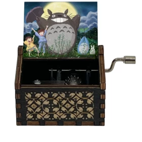 My Neighbor Totoro Music box -Black (Manual)-Wood