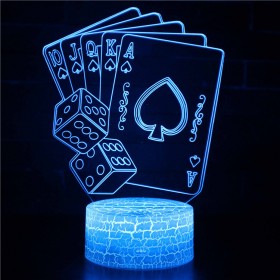 Poker 3D Night Light LED RGB