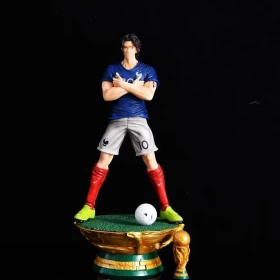 Anime One Piece Soccer World Cup Portgas D Ace Cos Mbappe 33cm Figure