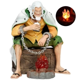 Anime ONE PIECE BT SILVERS RAYLEIGH SITTING LUFFY MASTER COPY PVC Action Figure 15cm