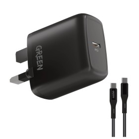 Green Type-C Port Wall Charger 20W UK