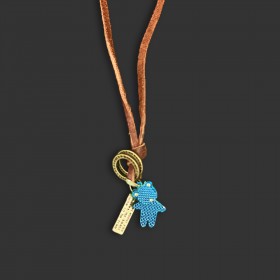 Blue Bear Necklace