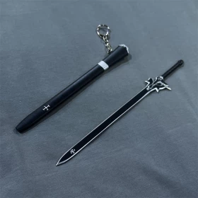 Kirito Elucidator Sword Keychain with stand-23CM-Black (Ver.07)