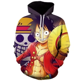 3D Printed One Piece Hoodie: Monkey D. Luffy-v2