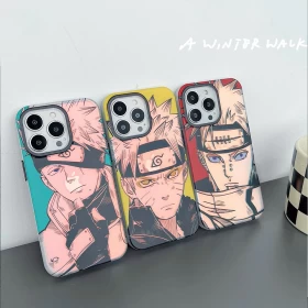 Naruto Phone Case: Naruto, Kakashi, Pain (For iPhone Models) -Yellow/Blue/Red-Ver.09