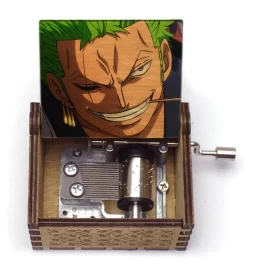 Anime One Piece: Roronoa Zoro Music box (Manual)- Wood