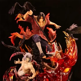 Naruto Figures: Uchiha Itachi Burning Wind Figure (Double Head and Arm) Luminous-PVC-40cm