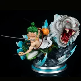 One Piece Figures : White Tiger Hunting Kimono Sauron Roronoa Zoro Figure- PVC -13cm