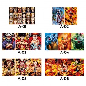3D Poster Anime ( Attack on Titan, Dragon Ball, One Piece, Pokemon )