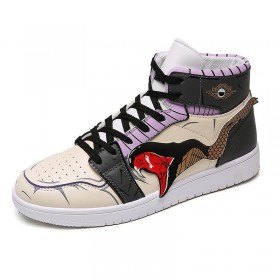Naruto : Orochimaru Grey And Yellow High Top Sports Sneakers 3D