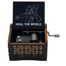 Michael Jackson: Heal The World Music box (Manual)- Wood