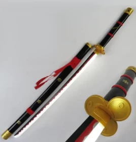 One Piece Roronoa Zoro Enma Black Katana LED Light Sword