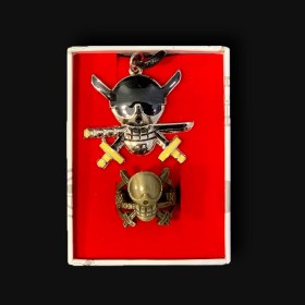 One Piece Zoro hollow ring and Pirates Skull Necklace set