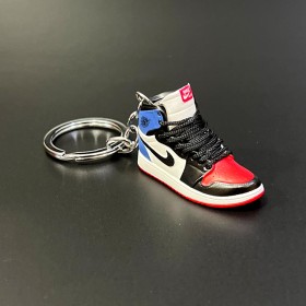 Keychain Sneakers- Black, White & Red -Ver52