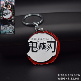 Demon Slayer Keychain  White And Red