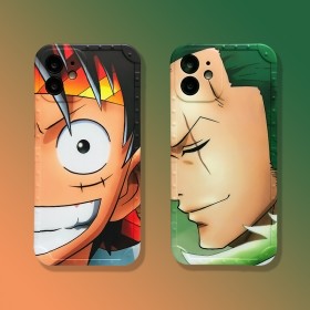 One Piece Phone Case : Luffy.D Monkey / Roronoa Zoro iPhone Phone Case-Green /Orange-Ver.04