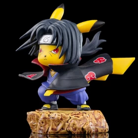 Pokemon Naruto Figures: Pikachu Itachi Uchiha Cosplay Figure-PVC-11cm