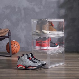 1 Pc Shoe Storage Box-Clear Plastic Stackable Shoe Organizer-Acrylic