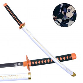 Demon Slayer Cosplay Prop : Shinobu Wooden Sword Black And Orange-Butterfly Ninja katana toys Wooden Sword