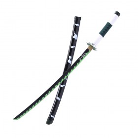 Demon Slayer Cosplay Prop: Sanemi Shinazugawa Wooden Prop Sword-Green And Black-104cm
