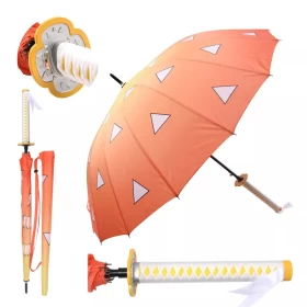 Anime Demon Slayer: Zenitsu Agatsuma Katana Umbrella (Rain & UV Protection)