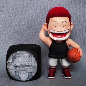 Anime Slam Dunk Master Anime Figure Q Version Sakuragi Hanamichi Smile Disguise Standing Square Chassis Action Figures