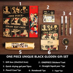 One Piece BOX( Notebook, Sticker, Pen Case, Gel Pens, Tape for Collection )