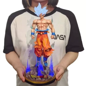 Anime Dragon Ball Z Ultra Instinct Goku Figure Anime Figure Large Luminous PVC 32CM