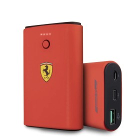 Ferrari On Track Power bank 7500mAh Fast Charging QC & PD Rubber Soft Touch-Red, Black