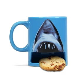 Jaws Cookie Holder Mug-370ml-Ceramic (Retro design featuring artwork from the original Jaws movie post)