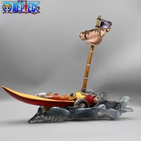 Anime One Piece Fire Boat Ace Collection Illuminated Pvc Figure The Statue Anime Peripherals Model Tomato Ornaments Toy Gift 37cm