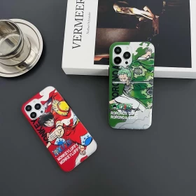 One Piece: Luffy D Monkey-Red/ Roronoa Zoro-Green Phone Case-Vers 01 (For iPhone Models)
