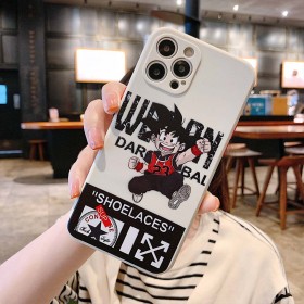 Phone Case :Luffy ( One Piece ) Goten (Dragon Ball )- For iPhone Models-Black/White
