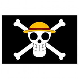 One Piece straw hat pirates trumpet banner-90 x60cm-Polyester