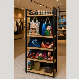 Heavy Duty Retail Display Rack used – Metal Storage Shelf for Shops & Exhibitions (240×90×30 cm)